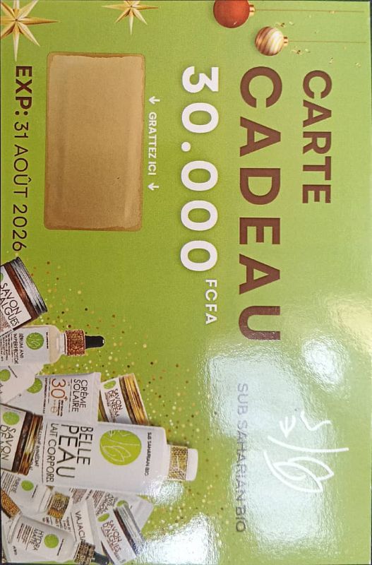 [CC30] CARTE CADEAU 30 000F